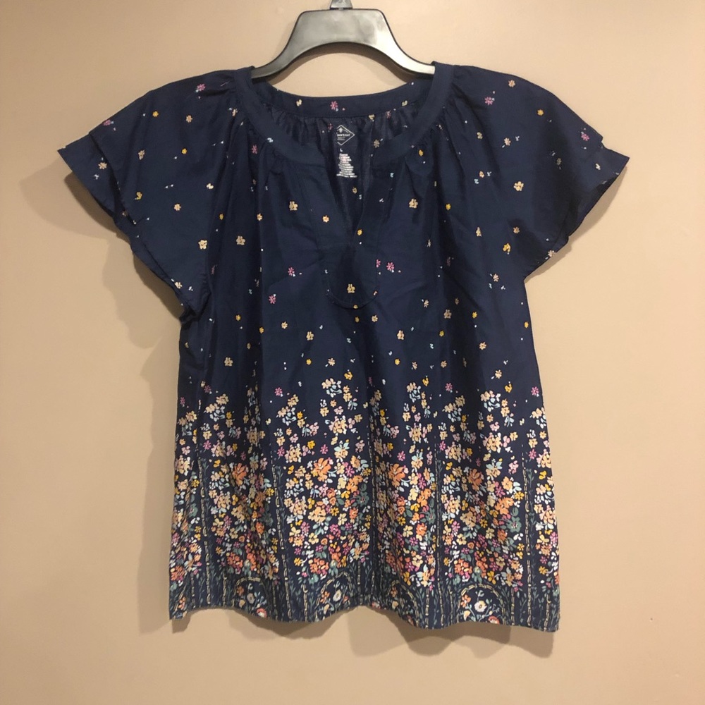 🎀 Floral SJB blouse sz L